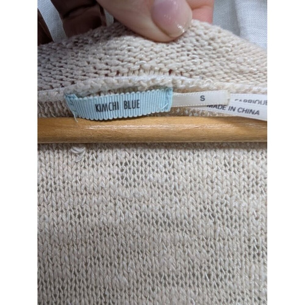 Kimchi Blue women's size small ivory knit short sweater dress scoop neck D8 - Picture 4 of 7
